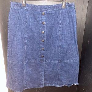 Ruby Rd Denim Skirt Sz 16